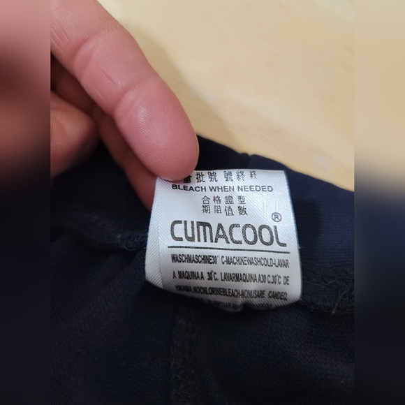ADIDAS Cuma Cool Track Pants Cuffed Hidden Drawstring Pocketed Size Med Navy - Picture 8 of 8
